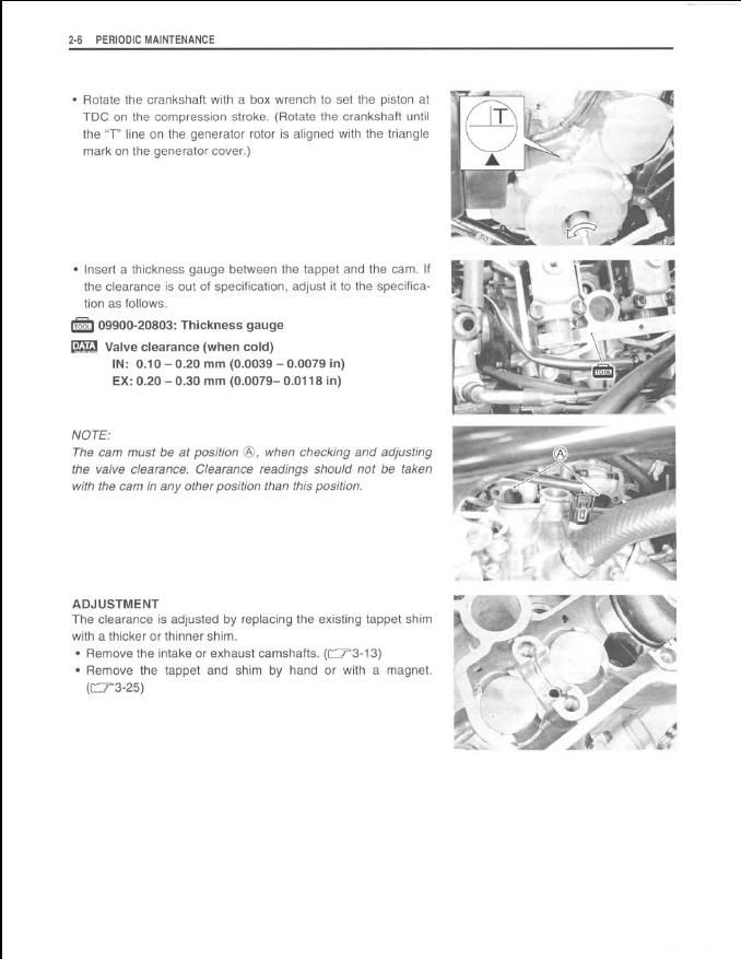 Valve Adjustment on LTR450